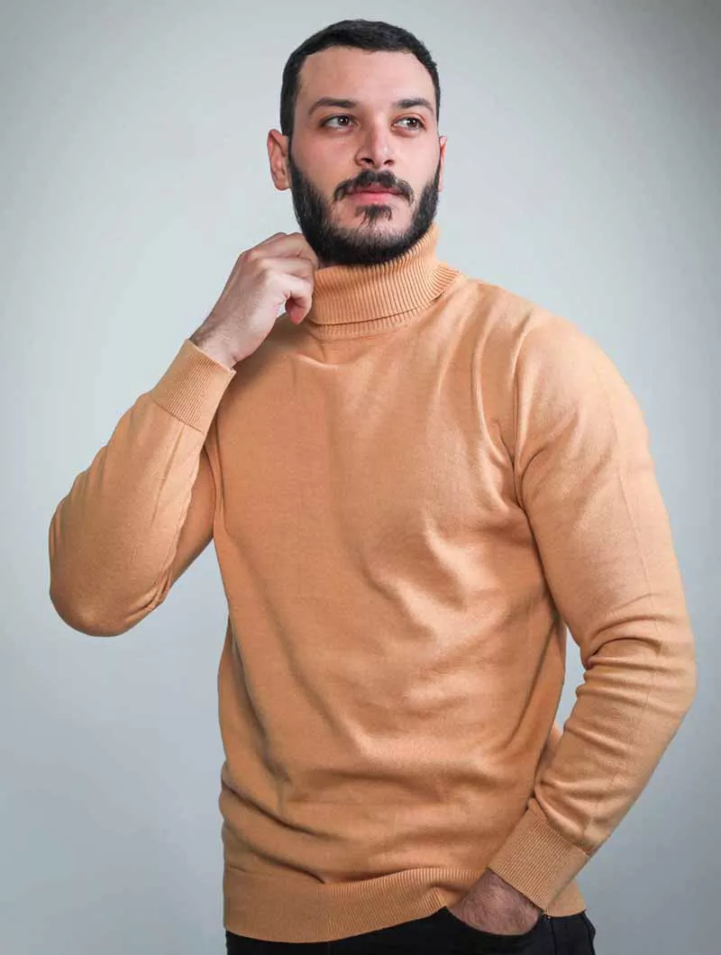 Pull Col Montant Homme Uni